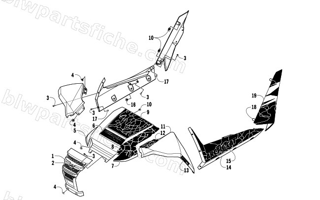FRONT AND SIDE PANEL ASSEMBLIES diagram