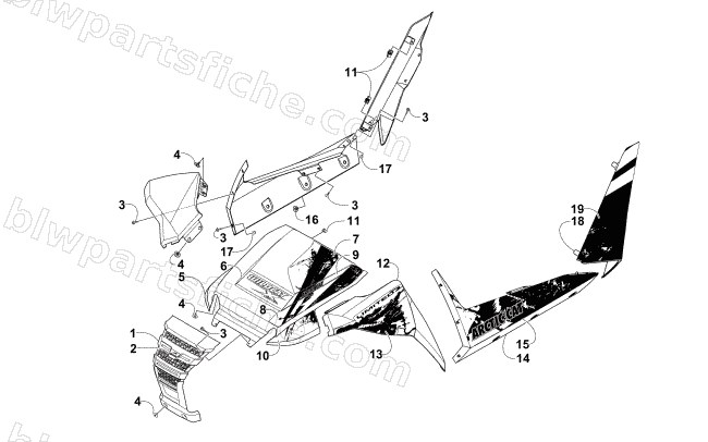 FRONT AND SIDE PANEL ASSEMBLIES diagram