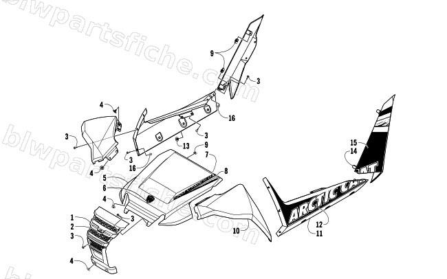 FRONT AND SIDE PANEL ASSEMBLIES diagram