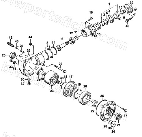 FRONT BEVEL GEAR ASSEMBLY diagram