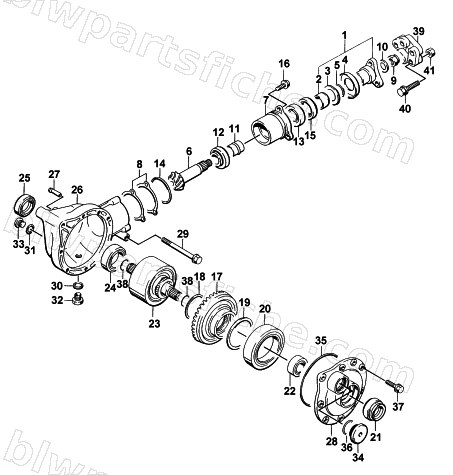FRONT BEVEL GEAR ASSEMBLY diagram
