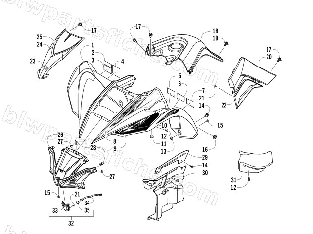 FRONT BODY ASSEMBLY diagram