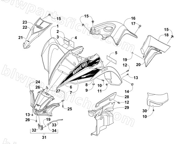 FRONT BODY ASSEMBLY diagram