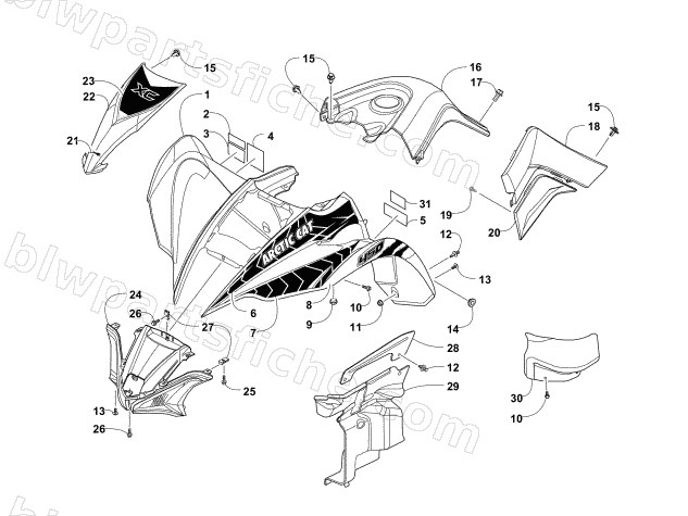 FRONT BODY ASSEMBLY diagram