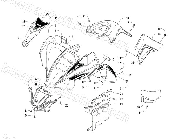FRONT BODY ASSEMBLY diagram