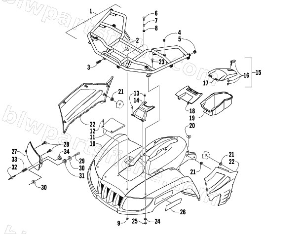 FRONT BODY PANEL ASSEMBLY diagram