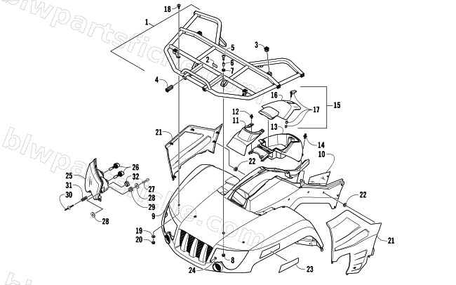 FRONT BODY PANEL ASSEMBLY diagram