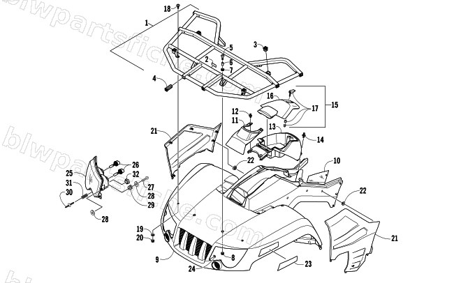 FRONT BODY PANEL ASSEMBLY diagram