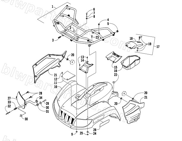 FRONT BODY PANEL ASSEMBLY diagram