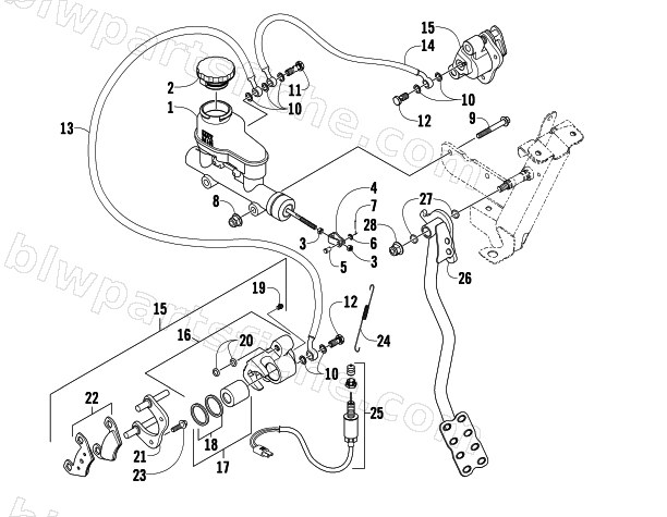 FRONT BRAKE ASSEMBLY diagram