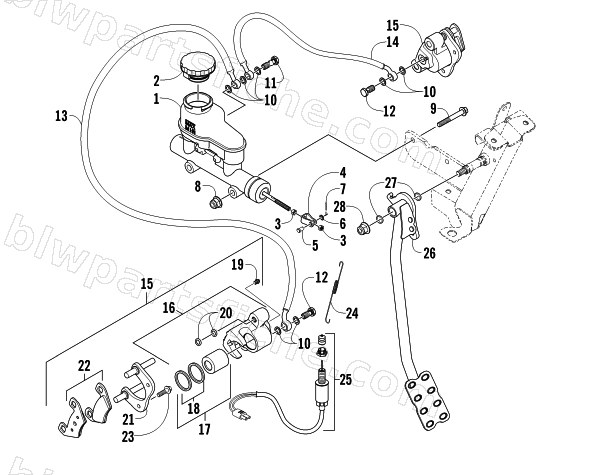 FRONT BRAKE ASSEMBLY diagram