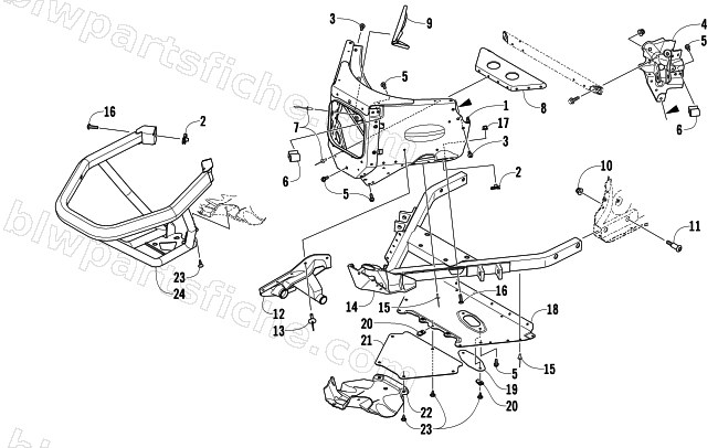 FRONT BUMPER AND FRAME ASSEMBLY diagram