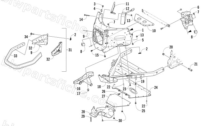 FRONT BUMPER AND FRAME ASSEMBLY diagram