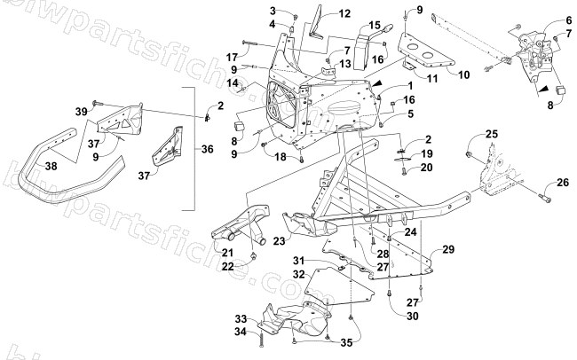 FRONT BUMPER AND FRAME ASSEMBLY diagram