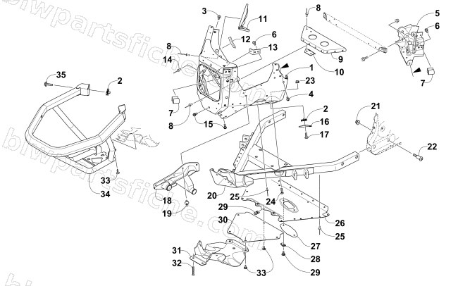 FRONT BUMPER AND FRAME ASSEMBLY diagram