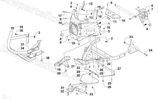 FRONT BUMPER AND FRAME ASSEMBLY diagram