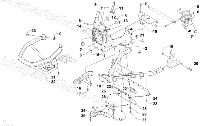 FRONT BUMPER AND FRAME ASSEMBLY diagram