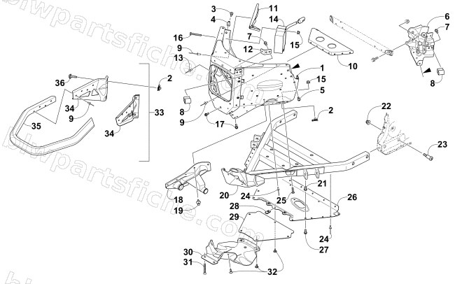 FRONT BUMPER AND FRAME ASSEMBLY diagram