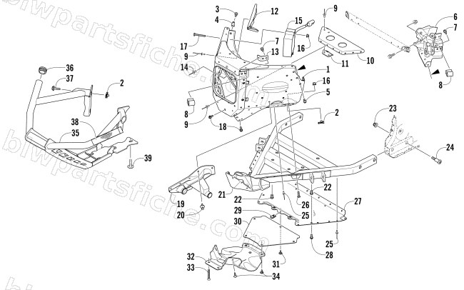 FRONT BUMPER AND FRAME ASSEMBLY diagram
