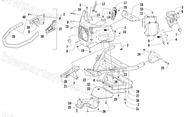 FRONT BUMPER AND FRAME ASSEMBLY diagram