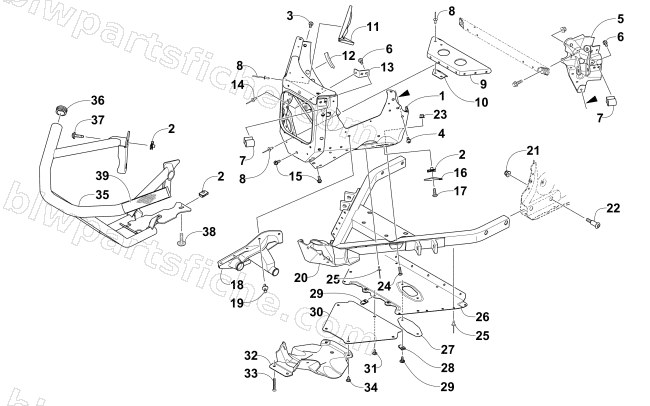 FRONT BUMPER AND FRAME ASSEMBLY diagram
