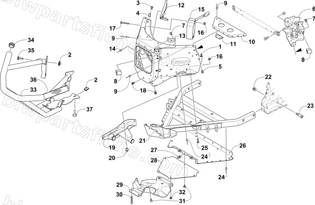 FRONT BUMPER AND FRAME ASSEMBLY diagram