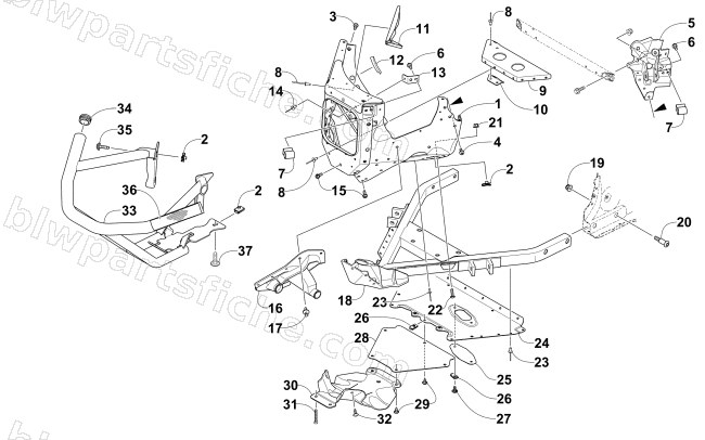 FRONT BUMPER AND FRAME ASSEMBLY diagram