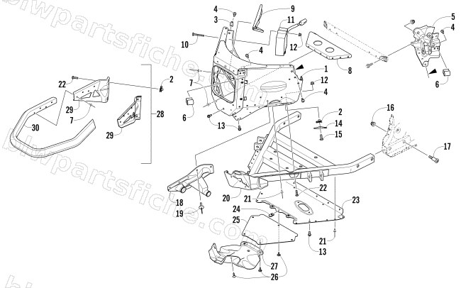 FRONT BUMPER AND FRAME ASSEMBLY diagram