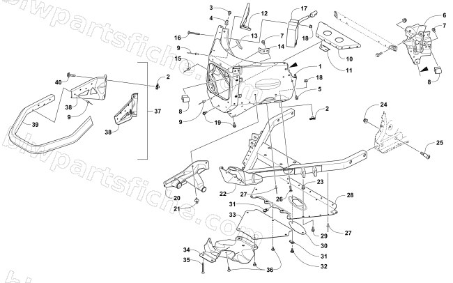 FRONT BUMPER AND FRAME ASSEMBLY diagram