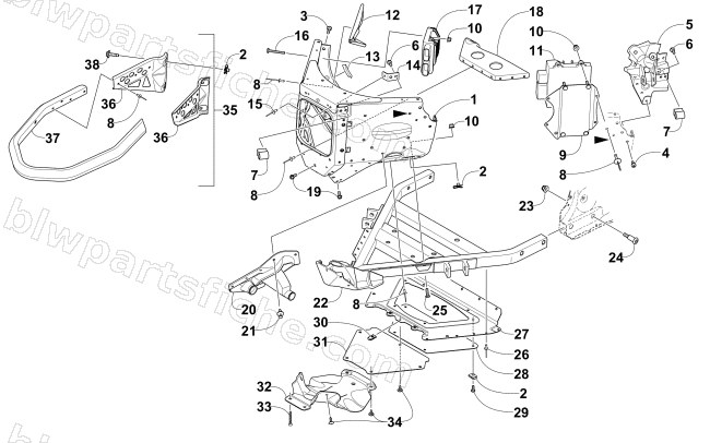 FRONT BUMPER AND FRAME ASSEMBLY diagram