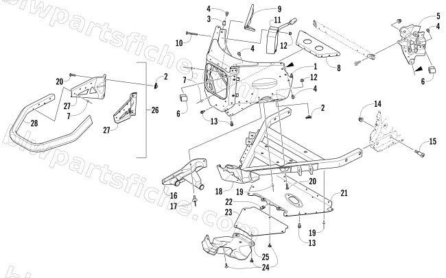 FRONT BUMPER AND FRAME ASSEMBLY diagram