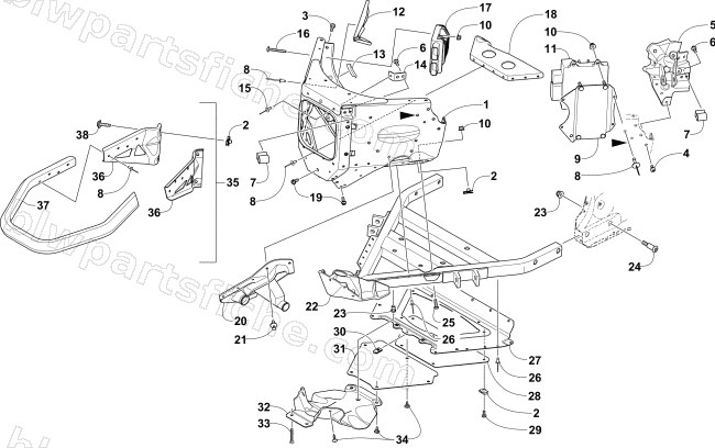 FRONT BUMPER AND FRAME ASSEMBLY diagram