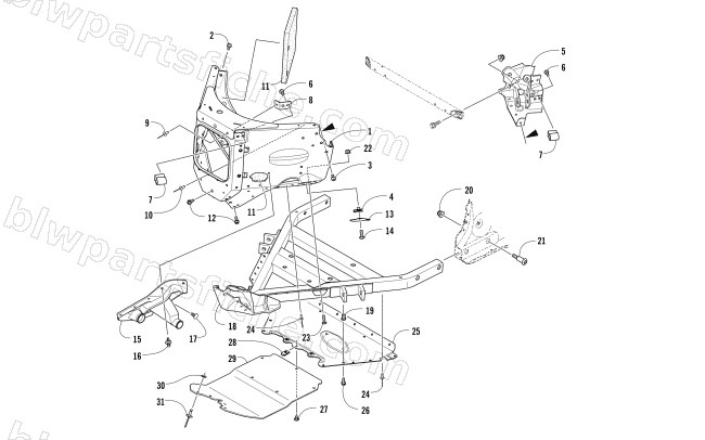 FRONT BUMPER AND FRAME ASSEMBLY diagram