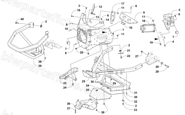 FRONT BUMPER AND FRAME ASSEMBLY diagram
