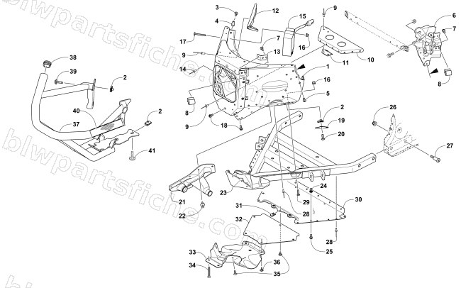 FRONT BUMPER AND FRAME ASSEMBLY diagram