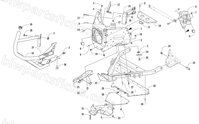 FRONT BUMPER AND FRAME ASSEMBLY diagram
