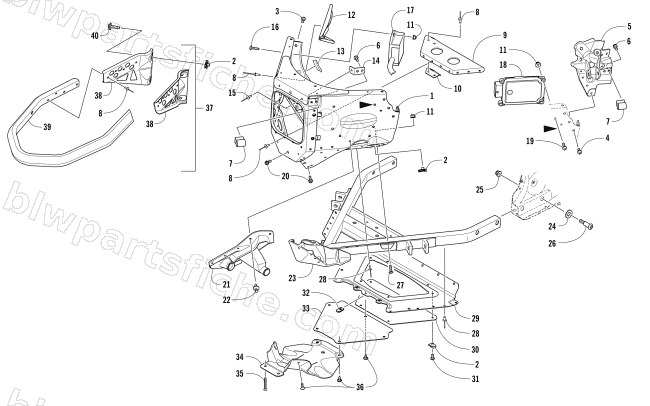 FRONT BUMPER AND FRAME ASSEMBLY diagram