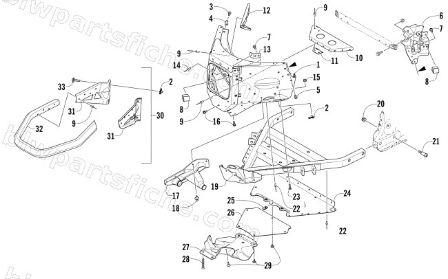 FRONT BUMPER AND FRAME ASSEMBLY diagram