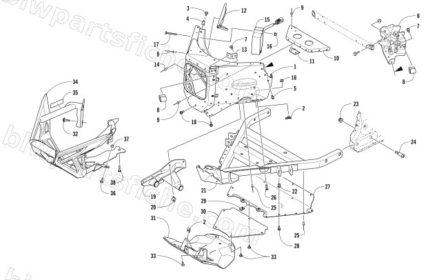 FRONT BUMPER AND FRAME ASSEMBLY diagram