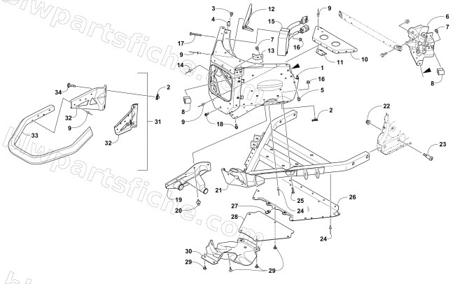 FRONT BUMPER AND FRAME ASSEMBLY diagram