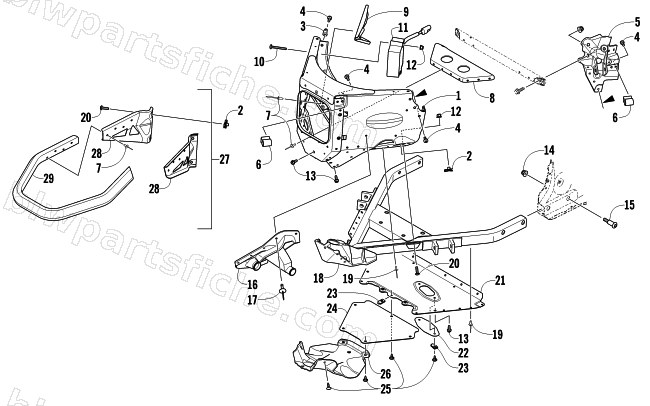 FRONT BUMPER AND FRAME ASSEMBLY diagram