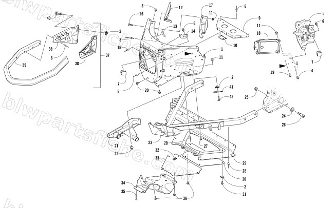 FRONT BUMPER AND FRAME ASSEMBLY diagram