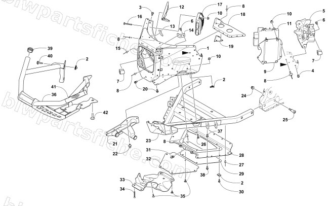 FRONT BUMPER AND FRAME ASSEMBLY diagram