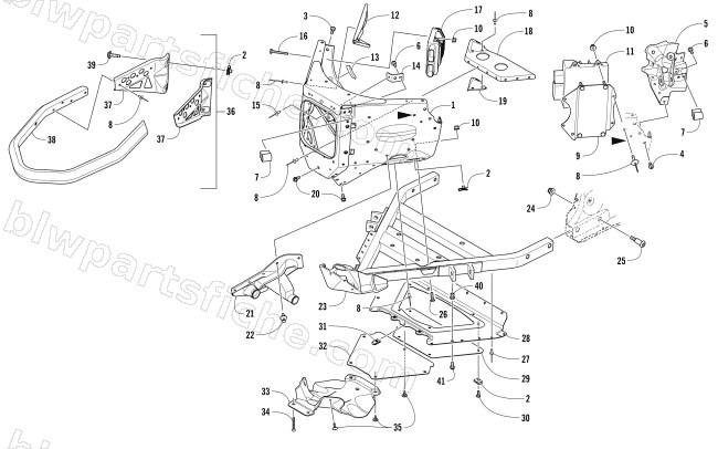 FRONT BUMPER AND FRAME ASSEMBLY diagram