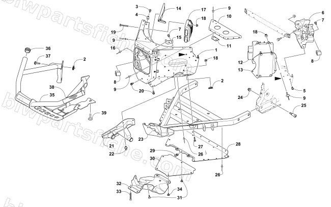 FRONT BUMPER AND FRAME ASSEMBLY diagram