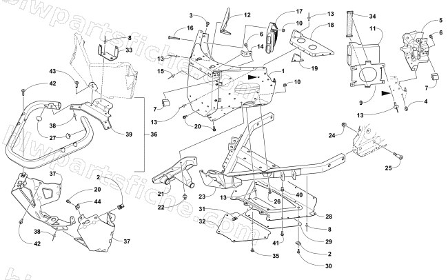 FRONT BUMPER AND FRAME ASSEMBLY diagram