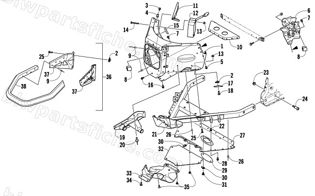 FRONT BUMPER AND FRAME ASSEMBLY diagram