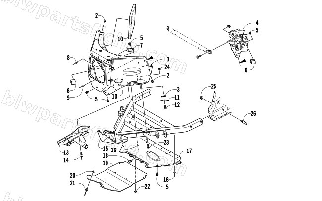 FRONT BUMPER AND FRAME ASSEMBLY diagram