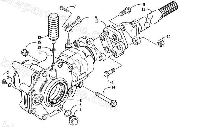 FRONT DIFFERENTIAL ASSEMBLY (4X4) diagram