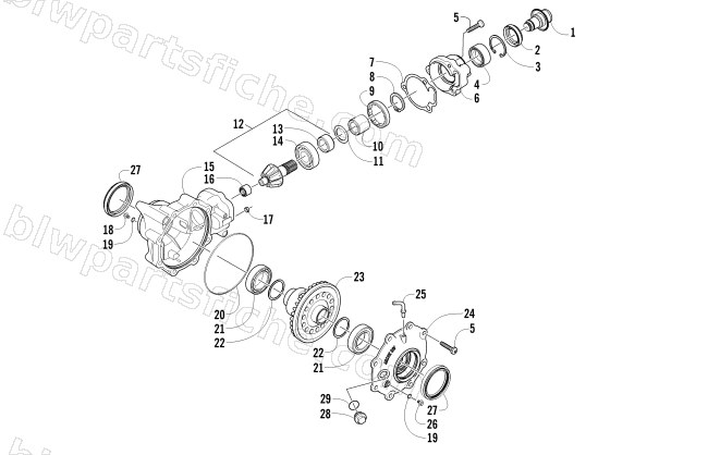 FRONT DRIVE GEARCASE ASSEMBLY diagram